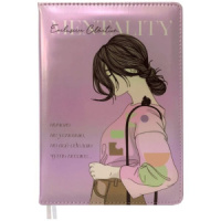 Ежедневник недат. А5 deVENTE   Mentality 320стр., сиреневый перлам., тв.обл.,кожзам., ляссе, 70гр/м2