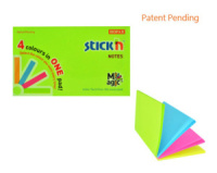 Бумага с липким краем (76*127мм) 100л., 4цв.,  НЕОН
