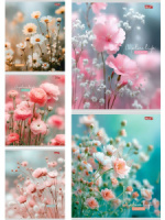 Тетрадь А5 48л кл. Проф-Пресс "Нежные цветочки - 11" обл.мел.бум.