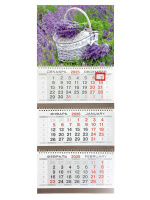 Календарь Трио  295*720мм на 2026г.  Лаванда