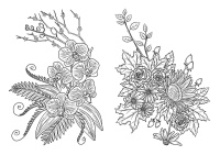 Книжка-раскраска 205*285мм  16стр."Цветочные фантазии", от 7лет