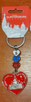 Брелок мет.эмаль"СПБ.Исаакий" сердце