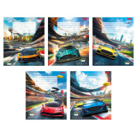 Тетрадь А5 12л кл. Hatber "Престижные гонки" 5 диз.в блоке, белизна 100%