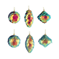 Подвесное украшение  8 см "Ассорти" сине-голубой, 6 видов