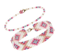 Браслет из бисера "Геометрический орнамент" 2 см