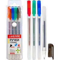 Набор гелевых ручек deVENTE  4цв." Hit"  0,5мм, прозрачно-матовый корпус