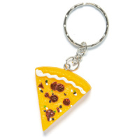 Брелок "Пицца" 3,5*3,5см пластик