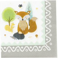 Салфетка "Лесные Друзья" 25*25см, 12 шт.