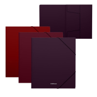 Папка д/тетрад. А5 (220*198*5) 1отд. на резинках, пластик "Matt Blackberry Marsala", арома