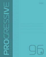 Тетрадь А5  96л кл. Hatber  пласт. обл. "PROGRESSIVE. Бирюзовая"