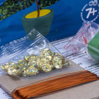 Цветы из пайеток "Подсолнух"