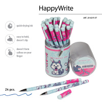 Ручка шар. BV "HappyWrite. Kawaii animals. Щеночек", 0.5мм, синяя