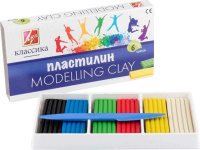 Пластилин  6цв 120гр. Классика, со стеком,  карт.упак.