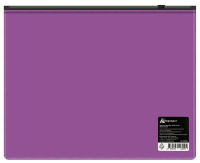 Конверт на молнии А5 0,15мм, фиолетовая , молния черная