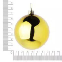 Набор елочных шаров  7 см, 6 шт., золото, пластик