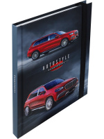 Ежедневник недат. А5 128л., 7БЦ "Ярко-красное авто - 1" софт-тач, резинка