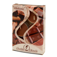 Свеча чайная ароматизированная 12гр "Шоколад", 6шт/уп