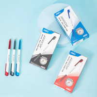 Ручка шар. Deli Arrow  красная, 0,7мм, белый корпус