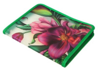 Папка д/тетрад. А5 (245*200*10) 1отд. молния вокруг, пластик "Tropical Flowers"