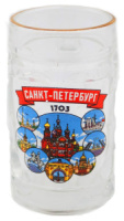Кружка пивная 35 мл "Санкт-Петербург" стекло