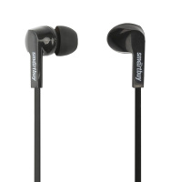 Наушники внутриканальные Smartbuy Prime, черные, динам.10мм, плоск.каб., 3 пары силик.вставок