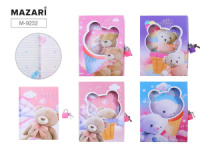 Записная книжка с замочком А5  48л. "Мишки"