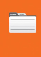 Блокнот А6 120л гребень "Пантон. Оранжевый" клетка, мат.лам.