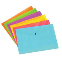 Конверт на кнопке А4 полупрозр. ENVELOPE FIZZY NEON ассорти