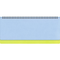 Планинг недат. (310*135) к/з "VIVELLA  BICOLOUR" Голубой/салатовый, 112стр,гребень.