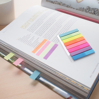 Закладки с липким краем (45*8мм) 8цв. по 20л., Z-сложение, пластиковые