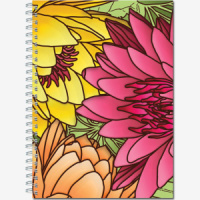 Скетчбук 145*200мм  60л., гребень, 100гр/м2, "Витражи" жёсткая подложка