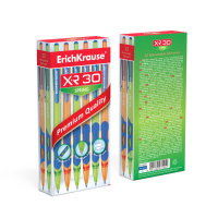 Ручка шар. ЕК XR-30 Spring автомат, синяя, 0,7мм, прозр.цв.корп, рез.держ.