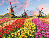 Календарь Трио металл+объем  295*720мм на 2026г.  Цветочное поле