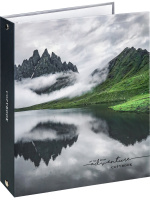 Тетрадь А5  80л кл. на кольцах Проф-Пресс "Туманный пейзаж - 1" белизна 100%