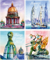 Тетрадь А5 48л кл. Полином "Питер LifeStyle" софт-тач