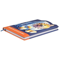 Анкета для друзей А5 80л., тв. обл., кожзам "Шиба-ину в костюме акулы" вырубка, ляссе