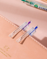 Набор гелевых ручек Deli Delight  6шт. 0,5мм, автомат, в пенале на молнии