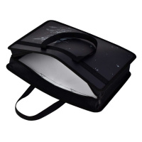 Папка А4 (340*250*95) с ручками, молния, пластик "Космонавт"