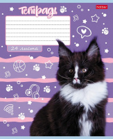 Тетрадь А5 24л лин. Hatber "Ушки на макушке" 5диз.в блоке, белизна 100%