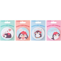 Бумага с липким краем  30л, фигурная "Penguin",  ассорти
