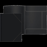 Папка на резинке А4 0,45мм черная