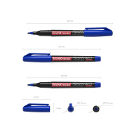 Маркер перманентный 1,0мм. синий P-70