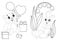 Раскраска по точкам 235*330мм. 24стр. Забавные животные