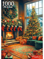 Пазлы 1000 элементов "Праздничная гостинная"