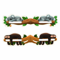 Набор закладок магнитных  2шт., "Ленивец и коала" 30*60мм