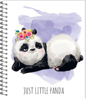 Тетрадь А5  96л кл. гребень Полином "Маленький Панда" ВД-лак