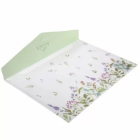 Конверт на кнопке  с рисунком А4 Natural flowers, текстура, 180мкм