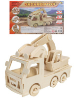Изготовление модели из дерева "Эскаватор" 67 дет.