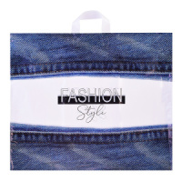 Пакет 50*60см (60мк) с петлевой ручкой "Стиль Джинс" ПВД