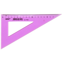 Угольник пласт. 20см 30гр. прозр. цветной